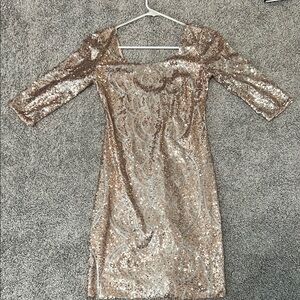 Gold Sequin Bodycon Dress